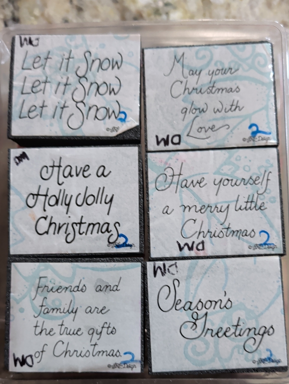 Holiday Sentiment Stamps